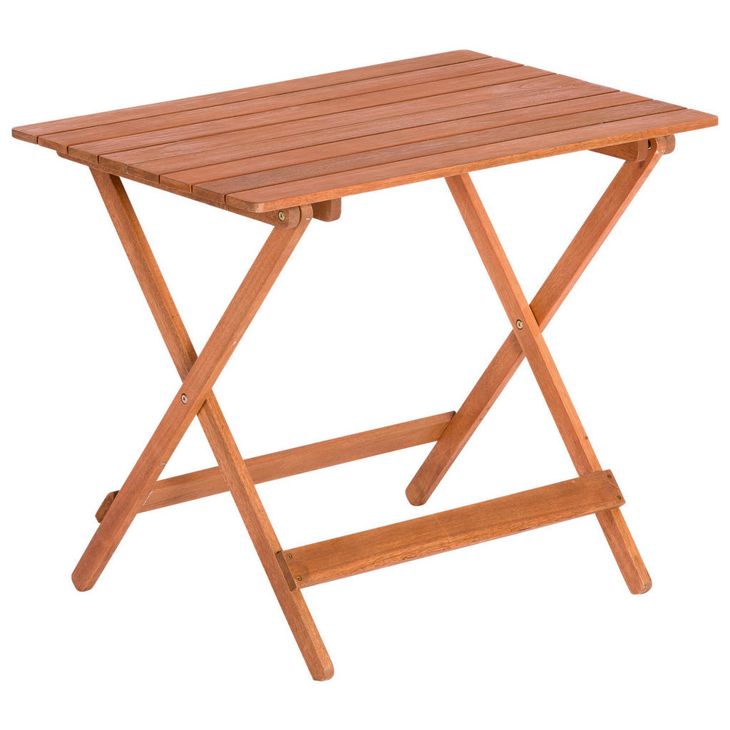 Thumbnail - Gardenson Balkonset Porto, Natur, Holz, 3-teilig, Eukalyptusholz, massiv, eckig, X-Form, 40x82x49 cm, FSC Mix, Tisch kla...