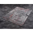 VINTAGE-TEPPICH 65/130 cm Timeline Quantum Grau, Hellrot  - Hellrot/Grau, Design, Textil (65/130cm) - Novel