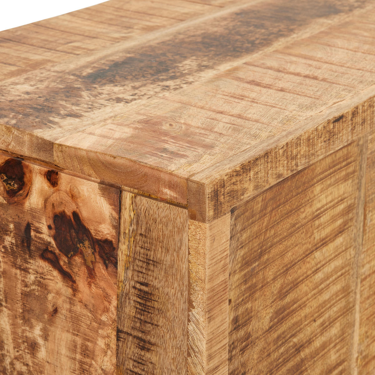 KOMMODE Valencia  in 145/87/40 cm  - Anthrazit/Schwarz, Natur, Holz/Metall (145/87/40cm) - MID.YOU