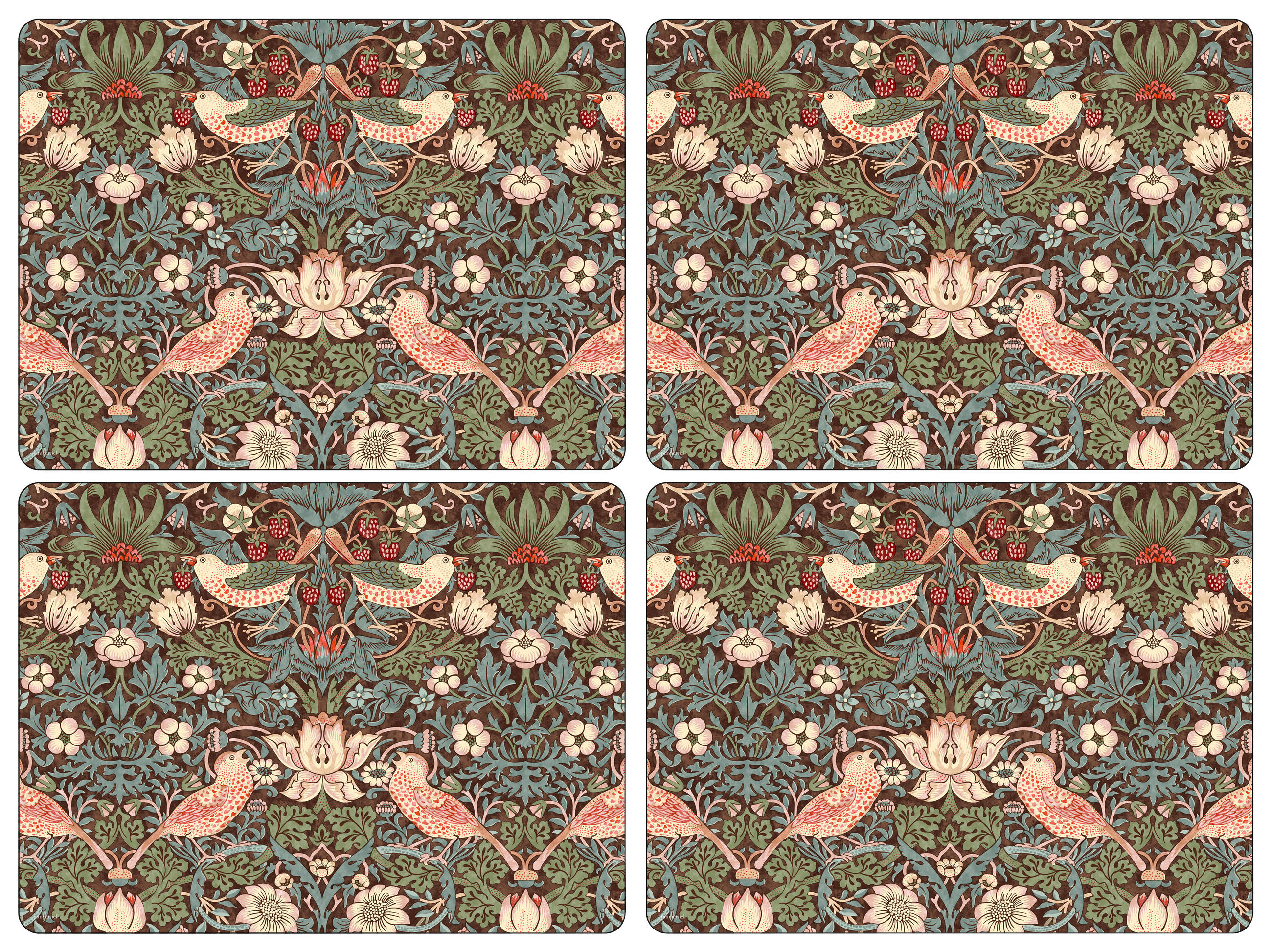 BORDSTABLETT William Morris trä brun 30/40 cm  - brun, Basics, trä (30/40cm) - Morris & Co