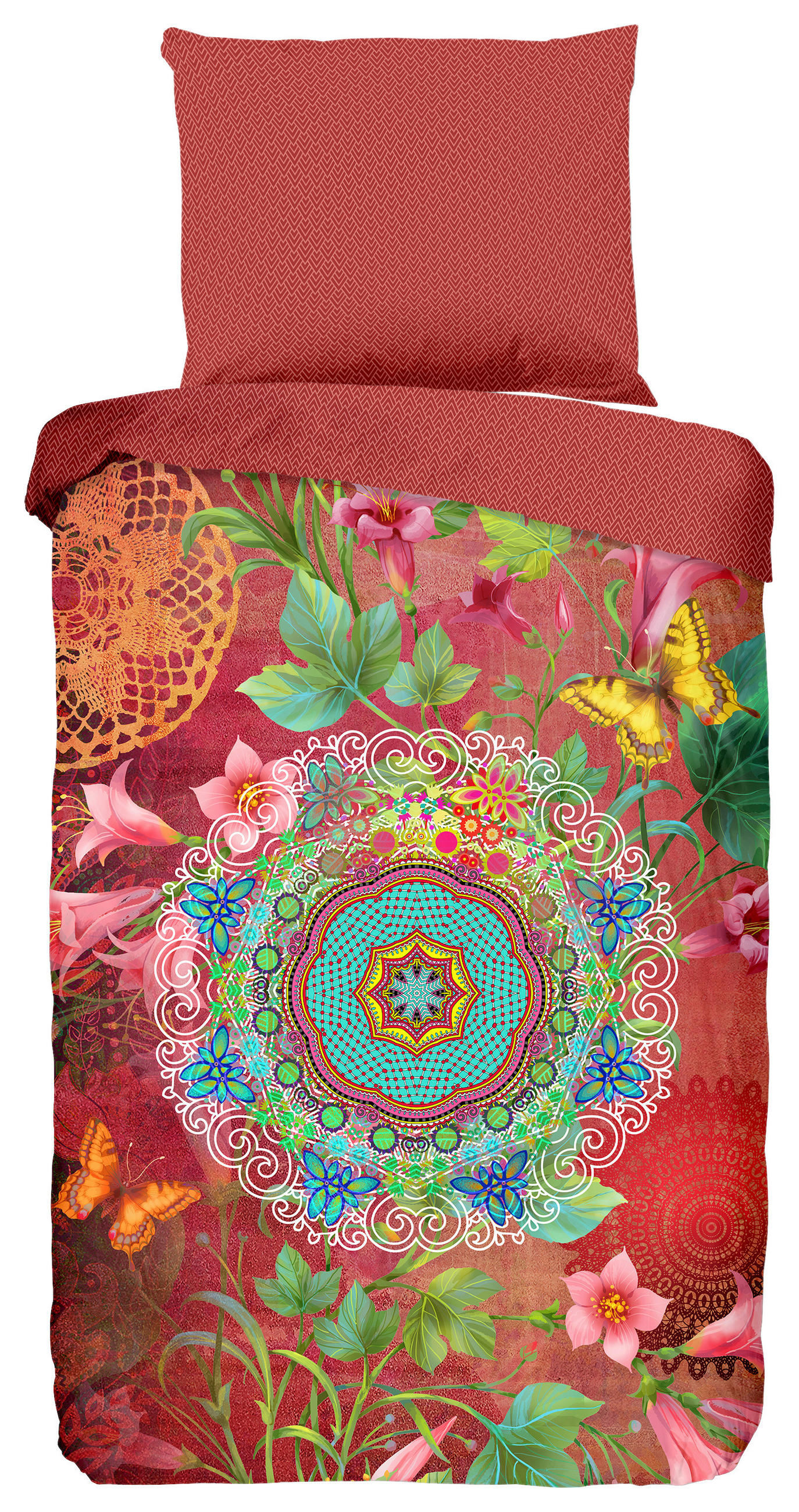 Satin Bettwäsche 140x200 Cm Novali Baumwolle Multicolor