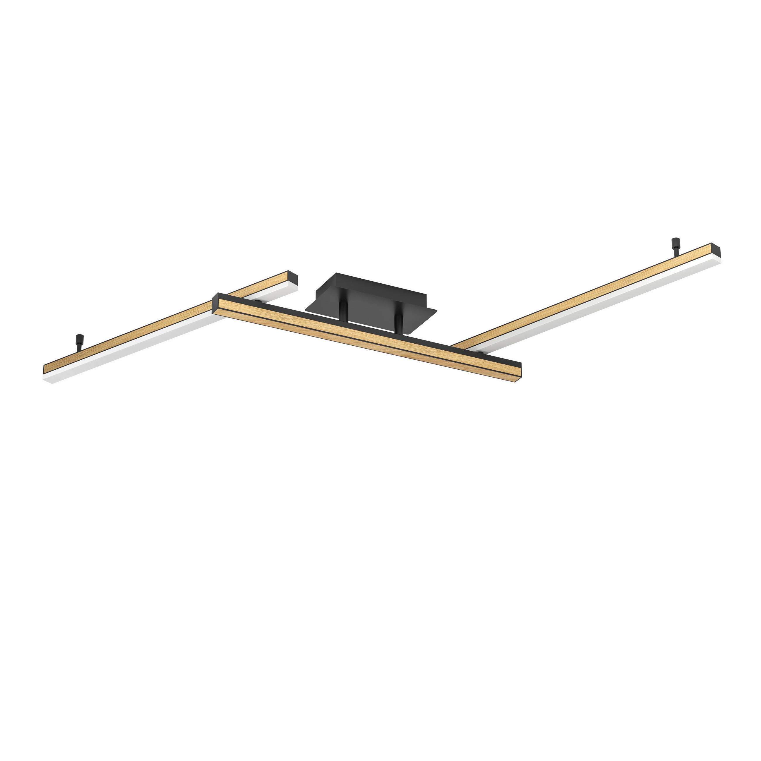 PLAFONIERĂ CU LED - culoare natur/negru, Natur, lemn/metal (180/11/11cm) - Eglo