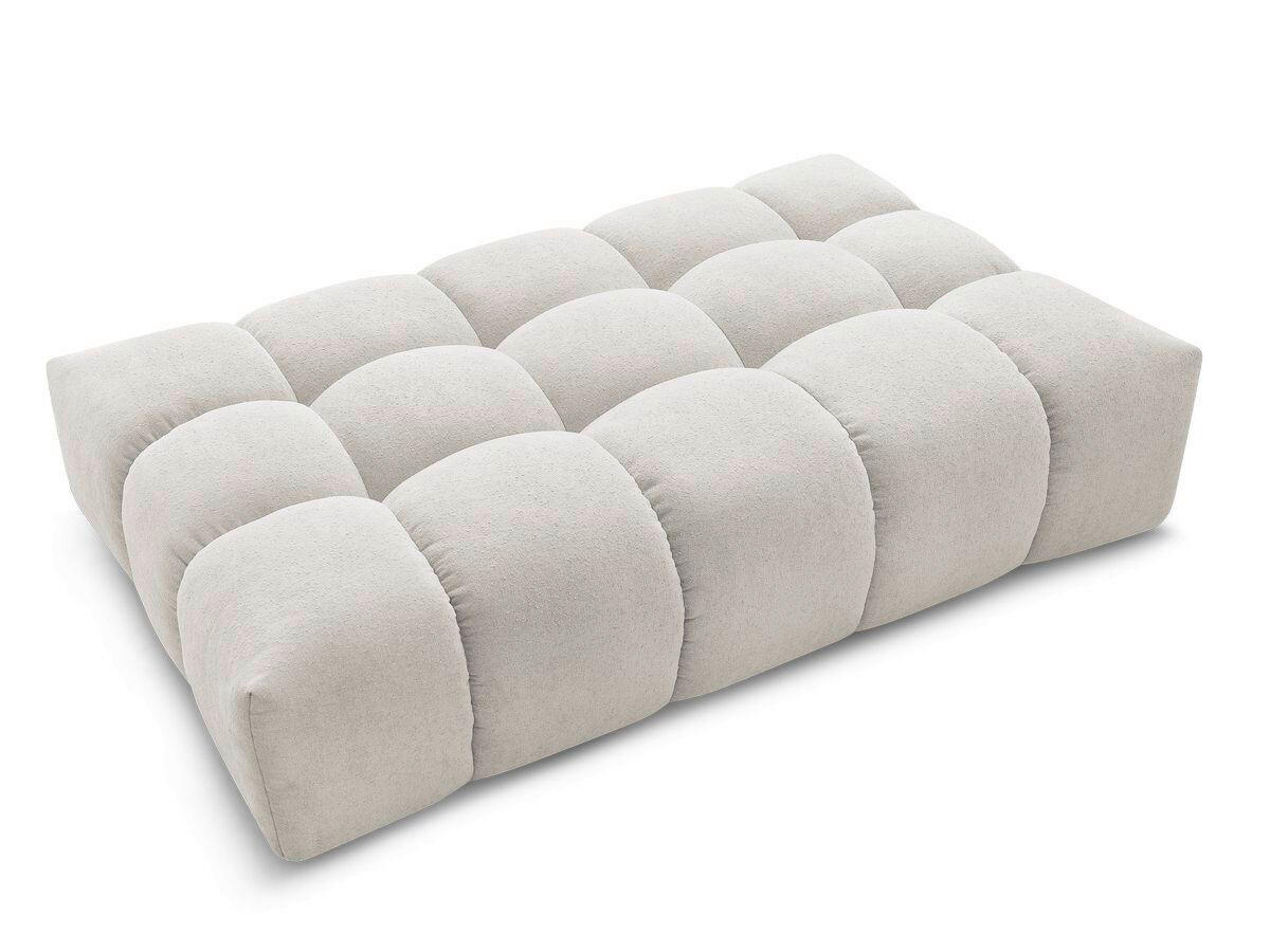 HOCKER EVEREST Struktur Beige  - Beige/Schwarz, MODERN, Kunststoff/Textil (166/100/40cm)