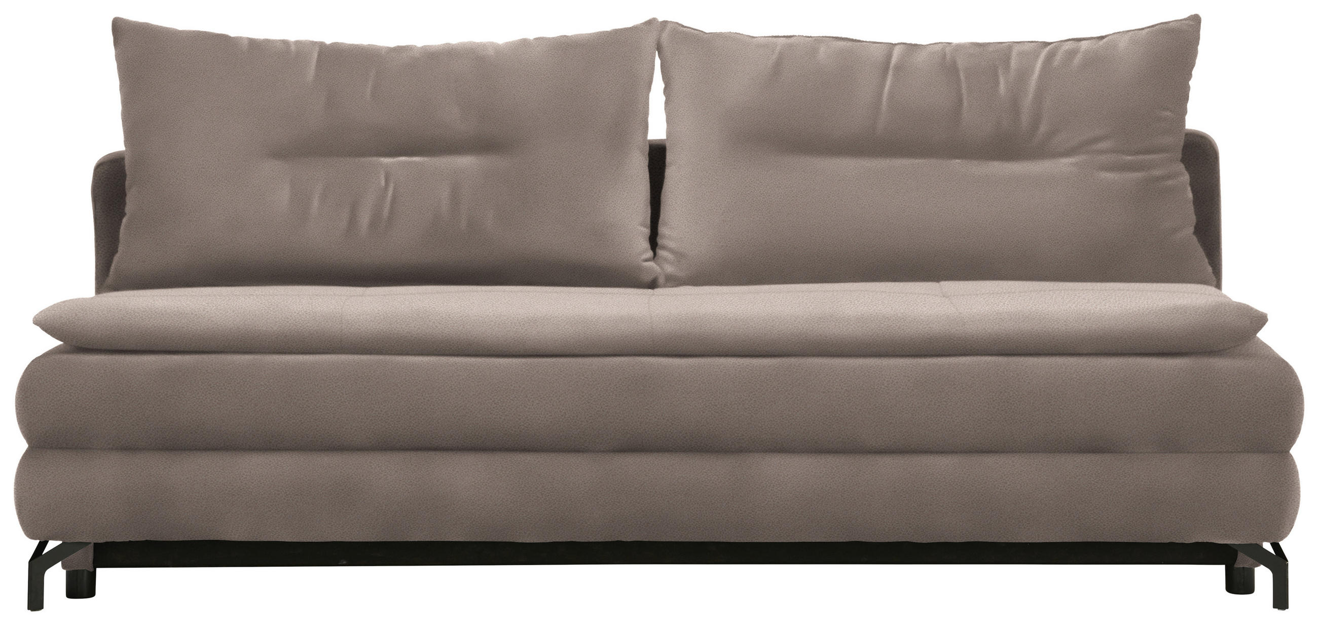 KANAPÉÁGY világosszürke  - világosszürke/fekete, Modern, textil/fém (208/73/92/102cm) - Novel