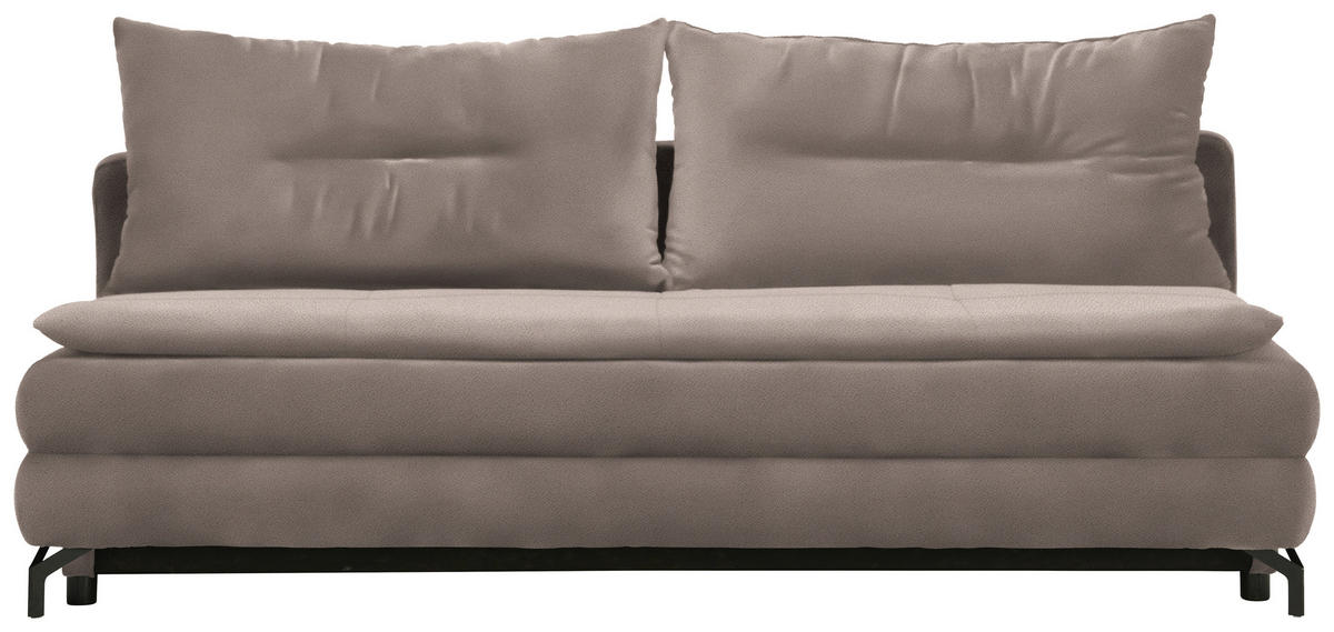 KANAPÉÁGY világosszürke  - világosszürke/fekete, Modern, textil/fém (208/73/92/102cm) - Novel