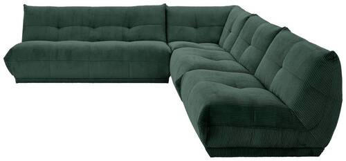 ECKSOFA in Cord Dunkelgrün - Dunkelgrün, Trend, Textil (285/315cm) - Livetastic