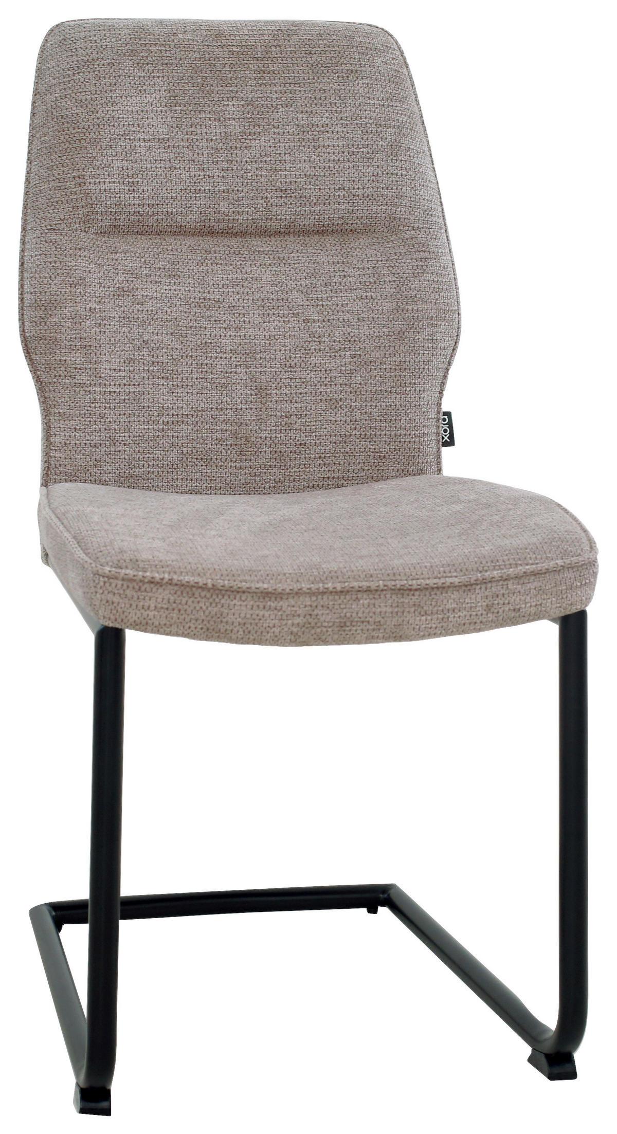 SZÁNKÓTALPAS SZÉK fém, textil taupe  - fekete/taupe, Design, textil/fém (45/91/62cm) - Xora