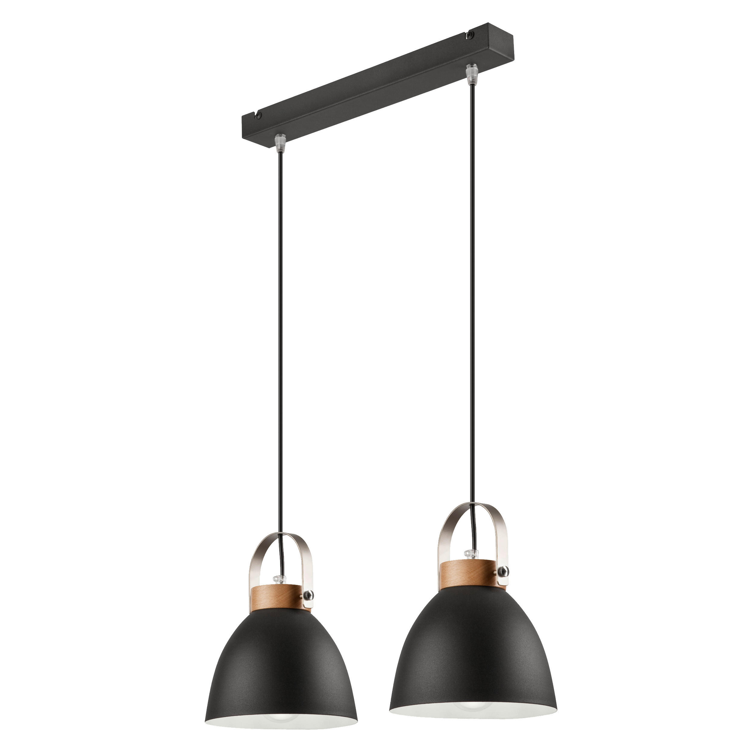HÄNGELEUCHTE Danielle 76/37/12 cm   - Graphitfarben, KONVENTIONELL, Holz/Metall (76/37/12cm)