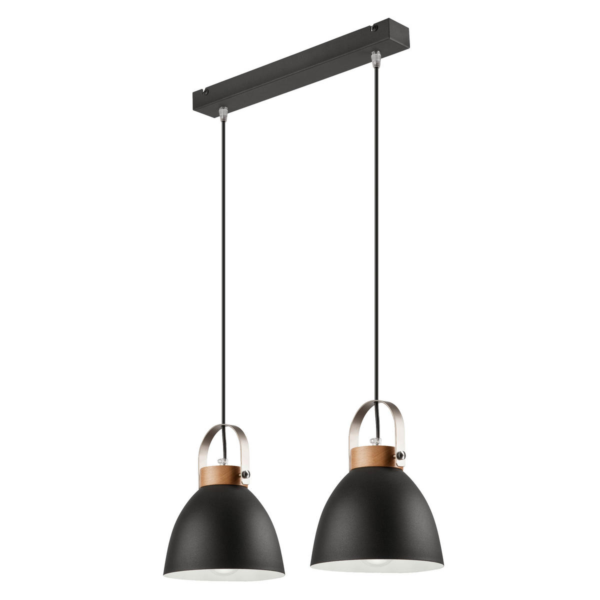 HÄNGELEUCHTE Danielle 76/37/12 cm   - Graphitfarben, KONVENTIONELL, Holz/Metall (76/37/12cm)
