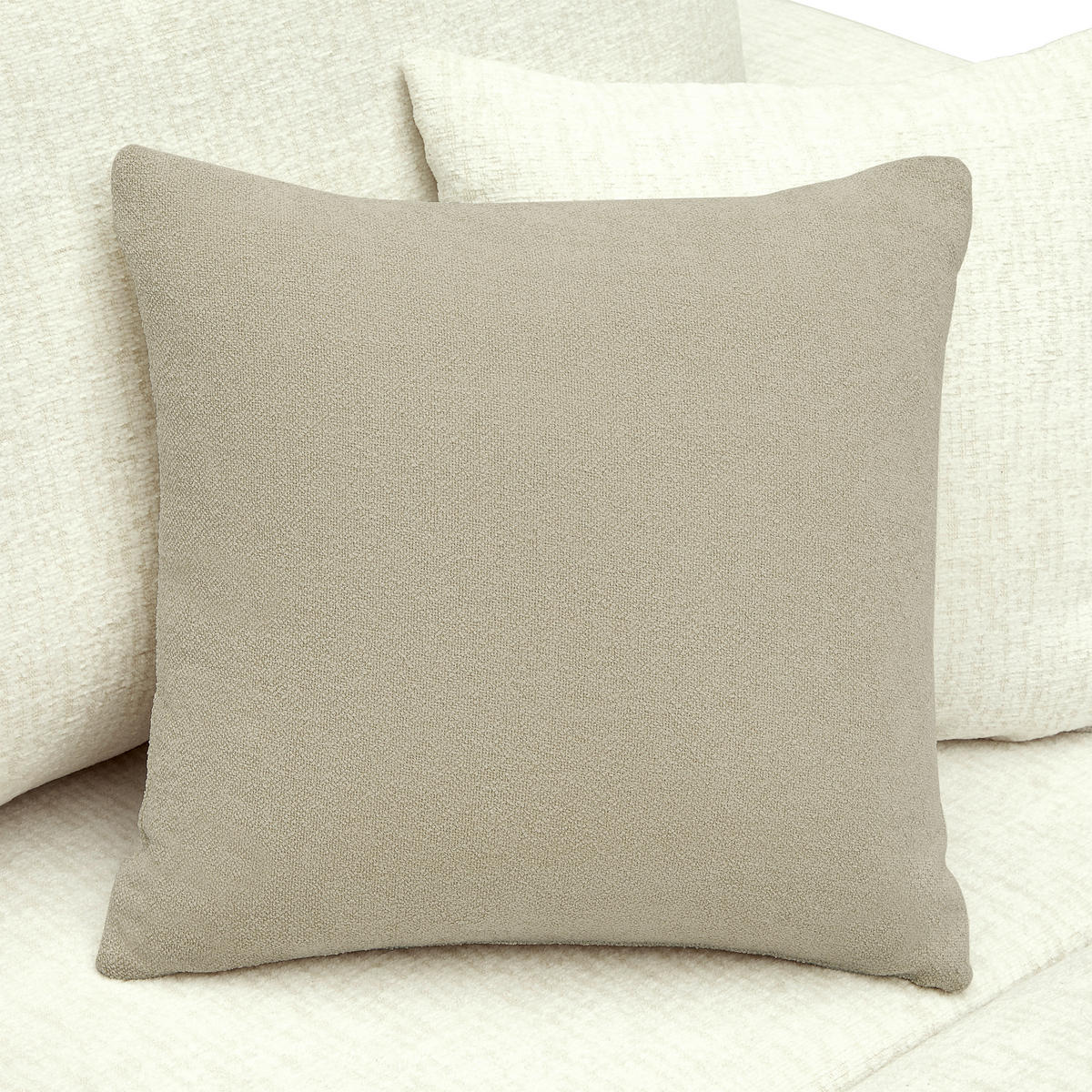 SCHLAFSOFA in Chenille, Jacquard Beige  - Beige/Schwarz, Kunststoff/Textil (245/74-90/104cm) - MID.YOU