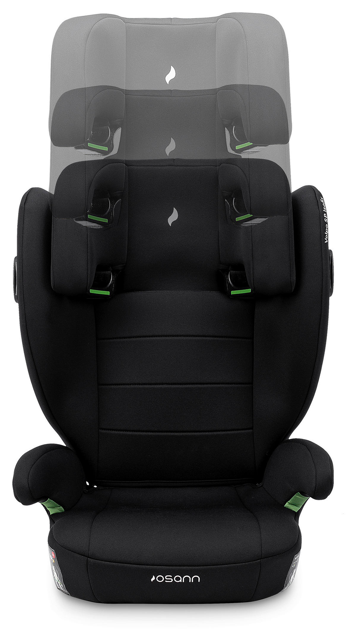 KINDERAUTOSITZ Volpo SP Isofix  - Schwarz, Basics, Kunststoff/Textil (37/43/77cm) - Osann