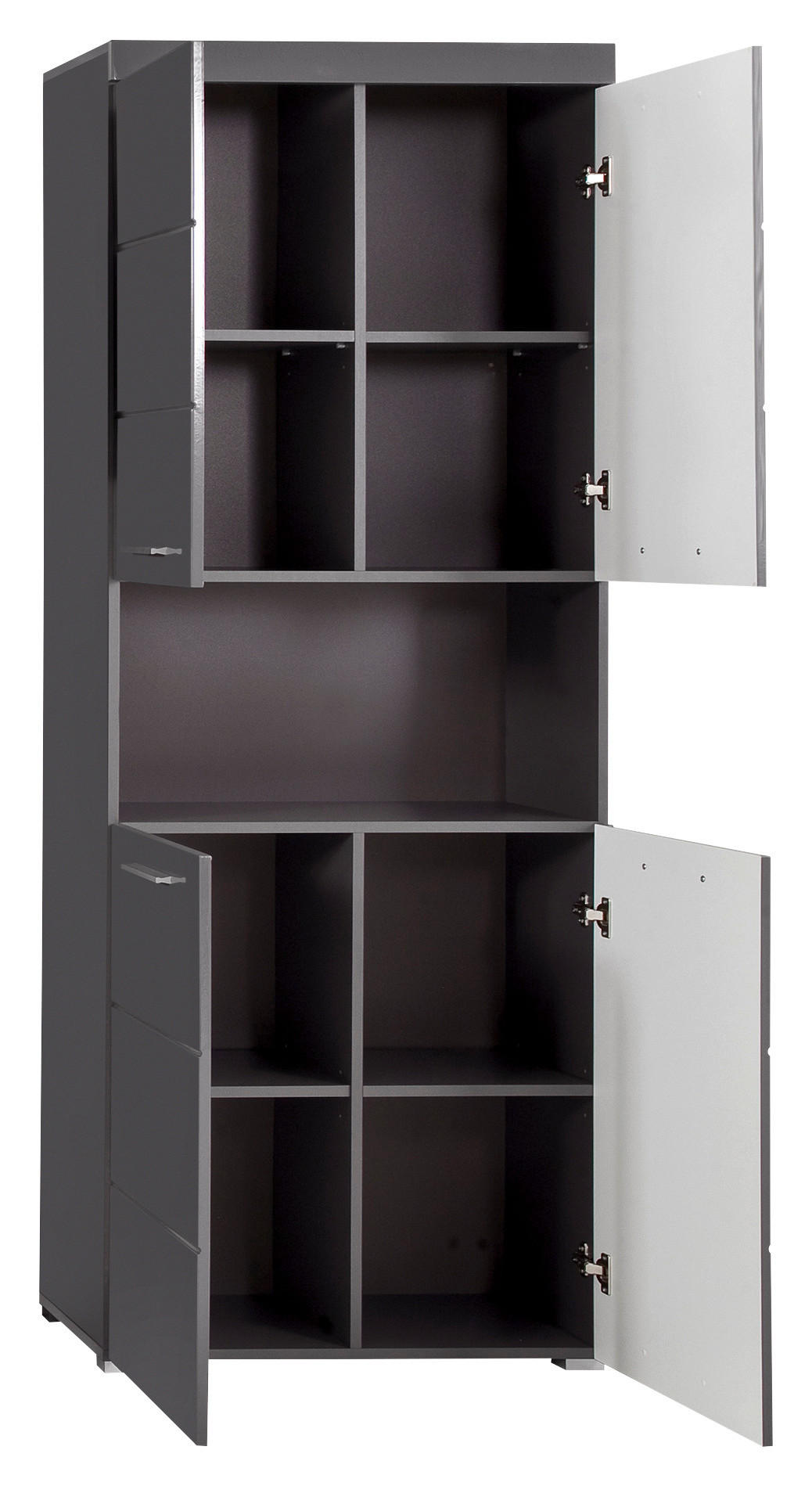 VISOKI ELEMENT  siva  - siva/srebrne boje, Moderno, drvni materijal/plastika (73/190/31cm) - MID.YOU
