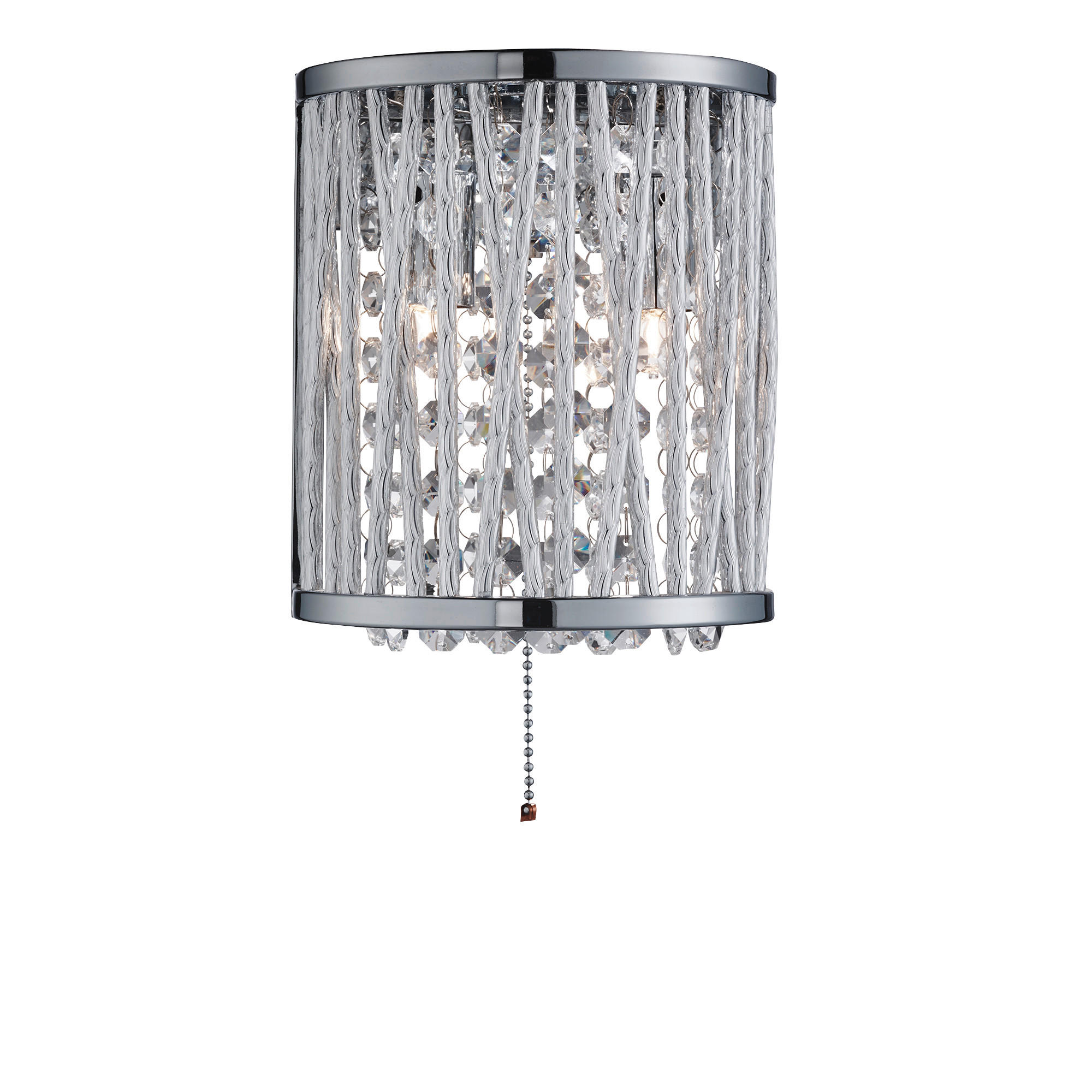 WANDLEUCHTE 15/17 cm   - Klar/Chromfarben, Design, Metall (15/17cm)