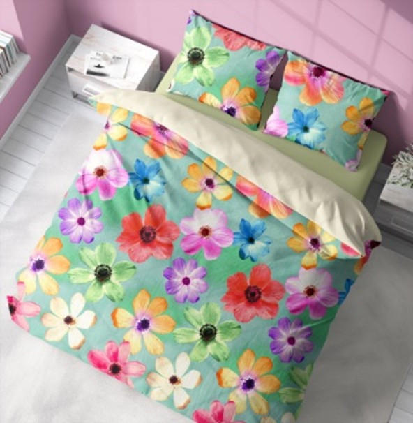 WENDEBETTWÄSCHE Satin 140/220 cm  - Multicolor/Grün, Trend, Textil (140/220cm) - Esposa