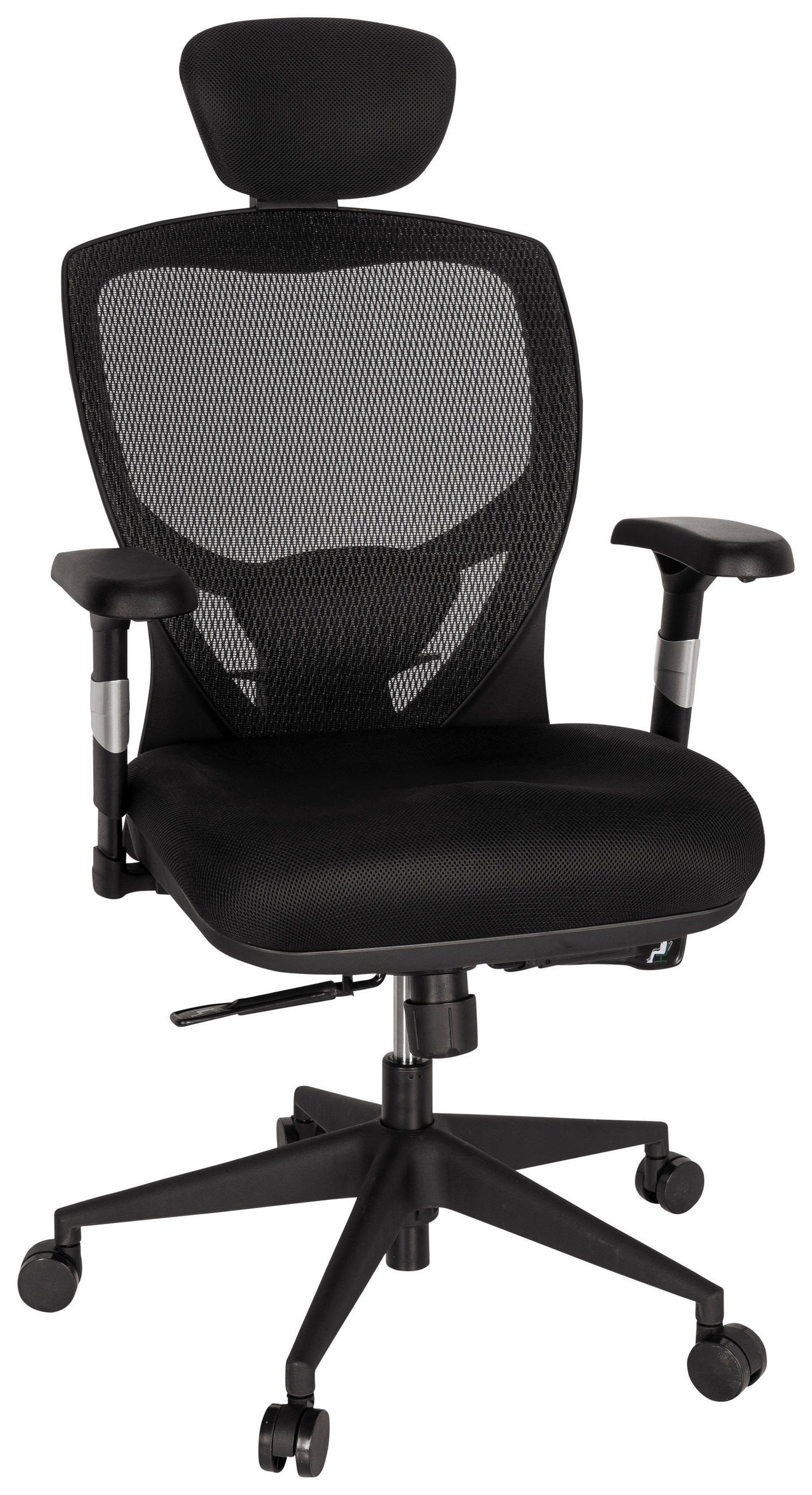 DREHSTUHL  in Netzbespannung, Flachgewebe Schwarz  - Schwarz, Basics, Kunststoff/Textil (66/117/65cm) - MID.YOU