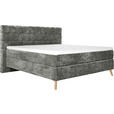 BOXSPRINGBETT 180/200 cm  in Dunkelgrau  - Eichefarben/Dunkelgrau, Design, Holz/Textil (180/200cm) - Esposa