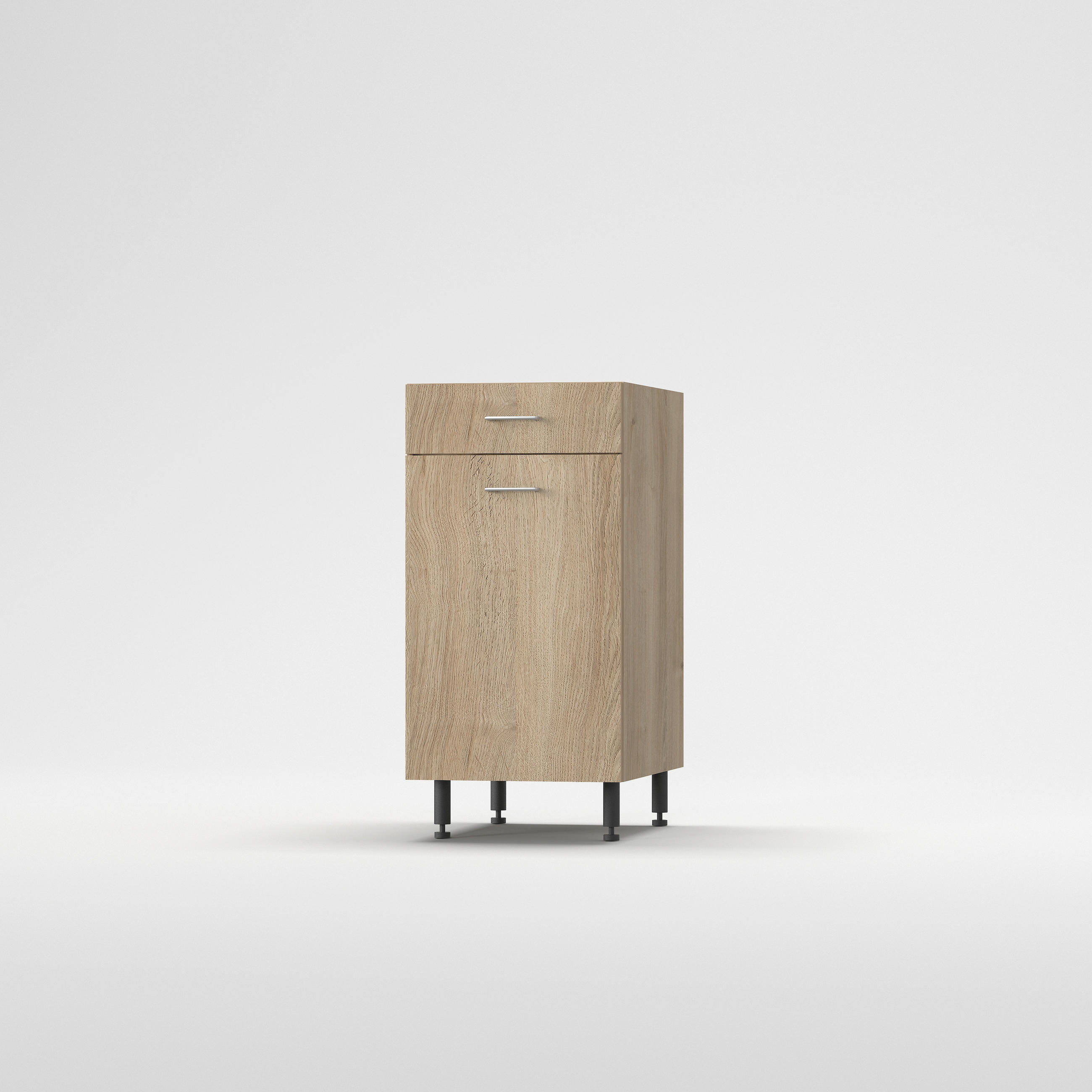 KONYHAI ALSÓSZEKRÉNY - tölgyfa színű, Basics, fa (40/87/56cm) - Carryhome