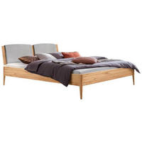 BETT 140/200 cm  in Buchefarben, Hellgrau  - Buchefarben/Hellgrau, KONVENTIONELL, Holz (140/200cm) - Hasena