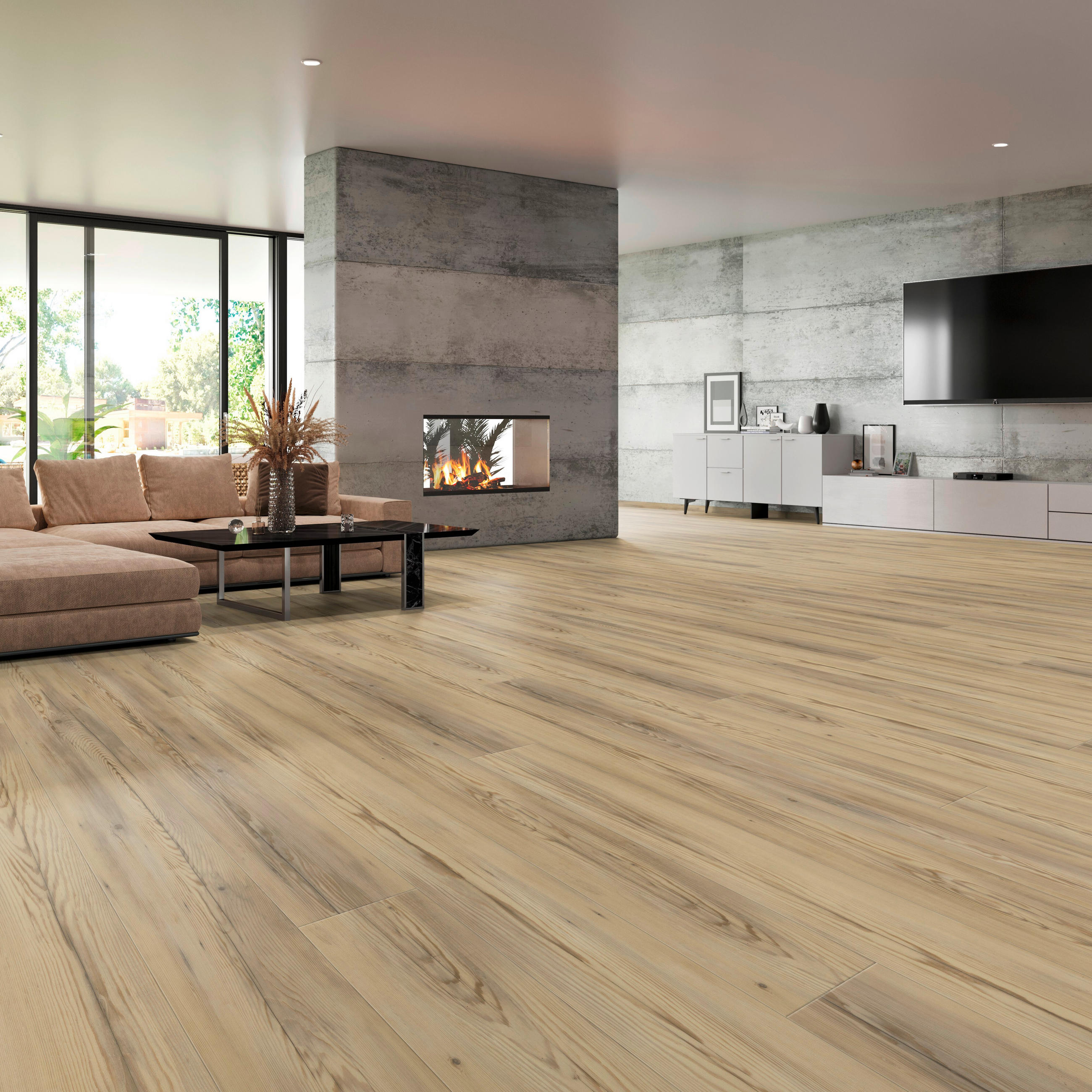 VINYLBODEN Grando Fichte Chalet 100004301  per  m² - Design, Holz (220/21,6/1cm) - Tilo