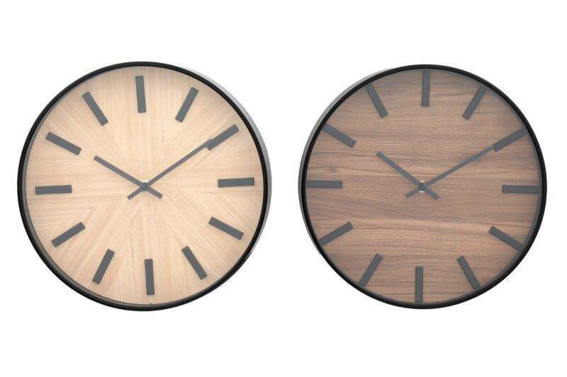 Ceas De Perete 30/30/4.3 cm   - maro închis/maro deschis, Basics, plastic/sticlă (30/30/4.3cm)