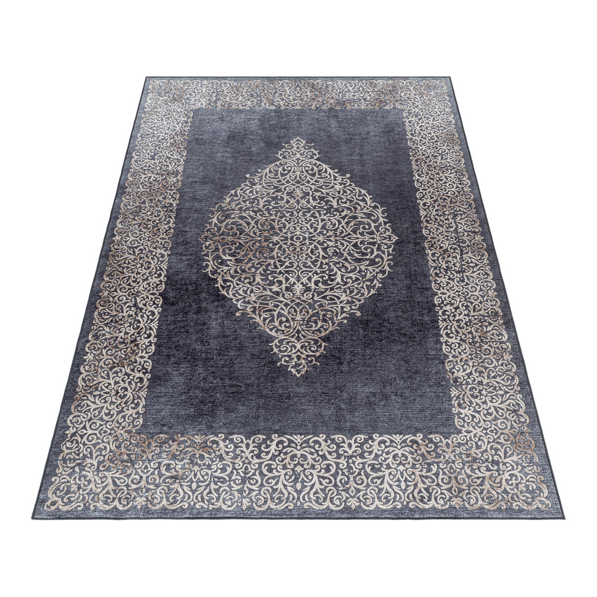 FLACHWEBETEPPICH 200/290 cm Fiesta Schwarz  - Schwarz, Design, Leder/Textil (200/290cm) - Novel