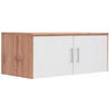 AUFSATZSCHRANK 106/43/54 cm   - Weiss/Silberfarben, Konventionell, Holzwerkstoff/Kunststoff (106/43/54cm) - Xora
