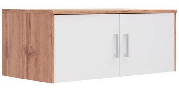 AUFSATZSCHRANK 106/43/54 cm   - Silberfarben/Eiche Wotan, KONVENTIONELL, Holzwerkstoff/Kunststoff (106/43/54cm) - Xora