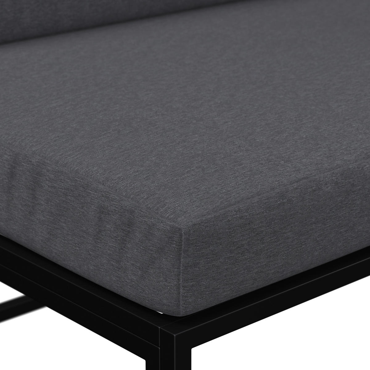 GARTENBANK 137/75/70 cm  Eisen  - Anthrazit, Basics, Textil/Metall (137/75/70cm) - Ambia Garden