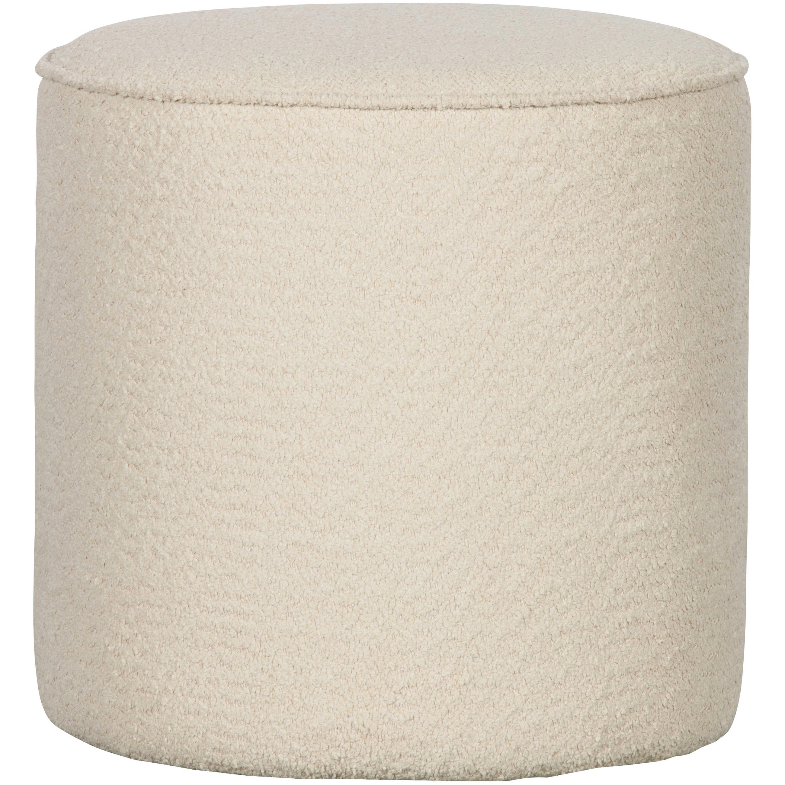 HOCKER in Textil Creme  - Creme, Design, Textil (46/46/46cm) - Livetastic