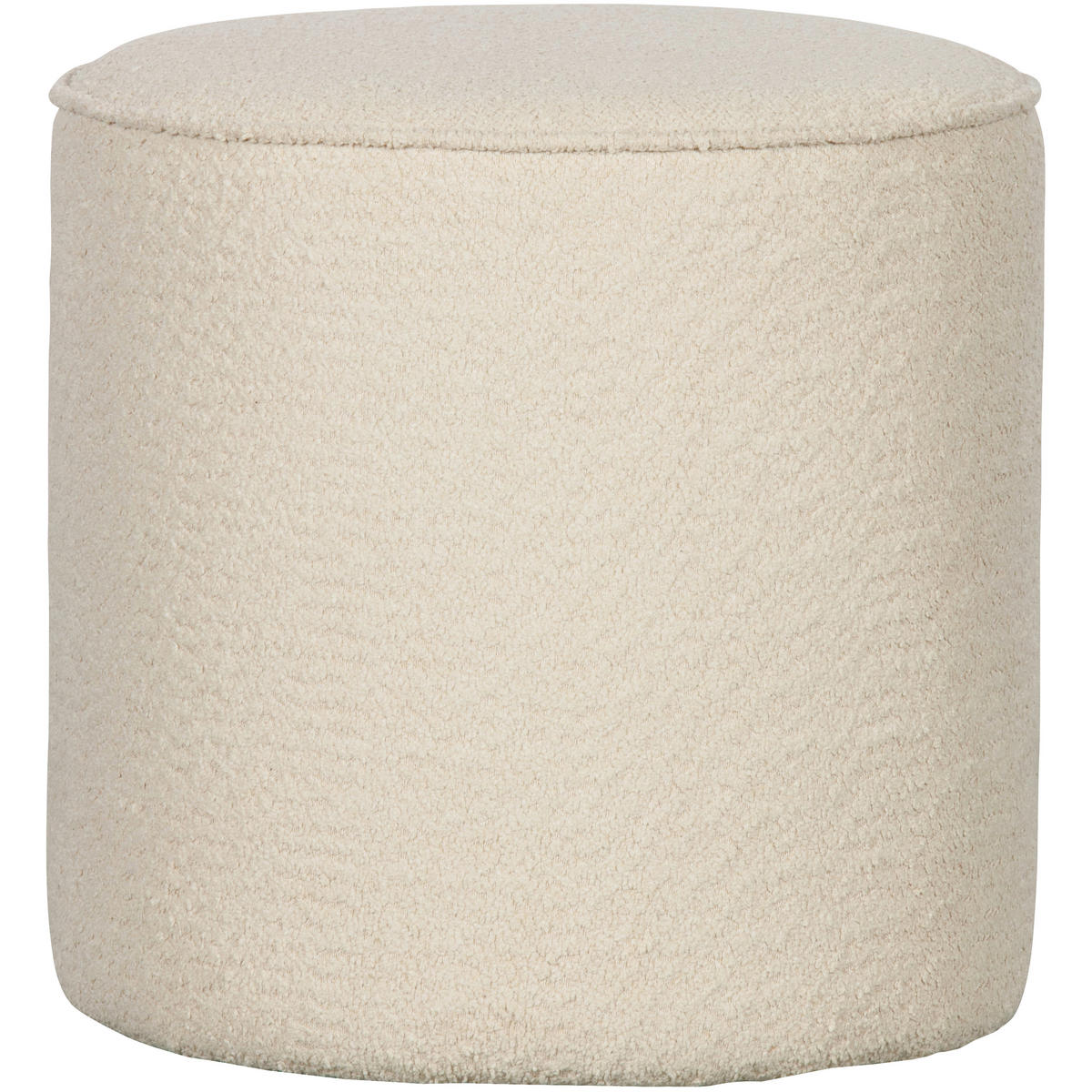 HOCKER in Textil Creme  - Creme, Design, Textil (46/46/46cm) - Livetastic