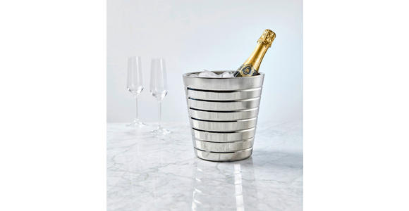 CHAMPAGNERKÜHLER - Edelstahlfarben, Trend, Metall (20/21,2cm) - Novel