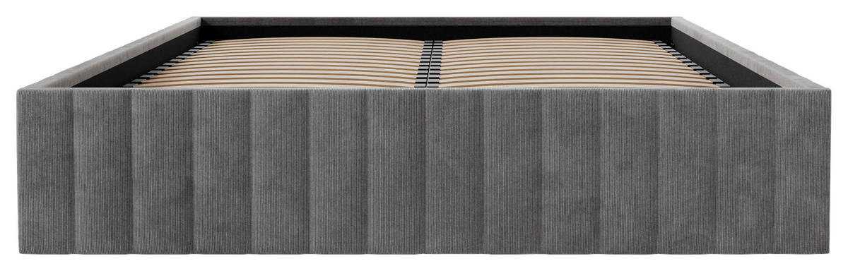 POLSTERBETT Bettkasten, Lattenrost 180/200 cm  in Anthrazit  - Anthrazit/Schwarz, Design, Holz/Textil (180/200cm) - Boxxx