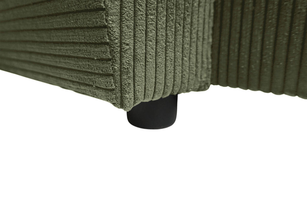 WOHNLANDSCHAFT TERMOLI Mintgrün Cord  - Schwarz/Mintgrün, Design, Kunststoff/Textil (155/297/212cm) - MID.YOU