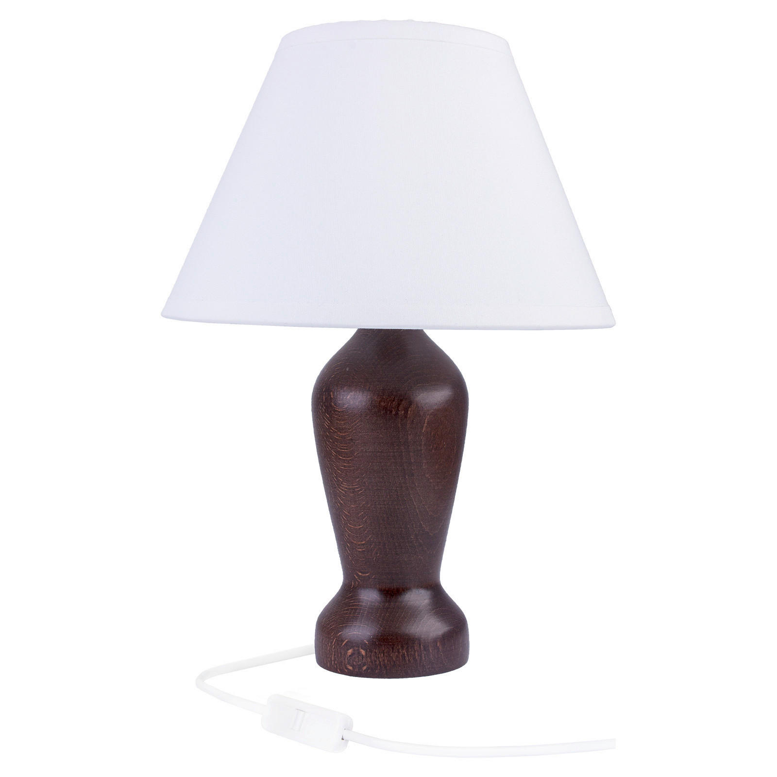 TISCHLEUCHTE Mona 18/28 cm  - Wengefarben, KONVENTIONELL, Holz (18/28cm)