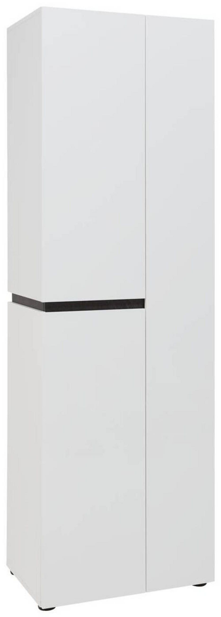 ORMAR GARDEROBNI  antracit, bijela  - bijela/antracit, Design, drvni materijal (60,5/190/42,6cm) - Voleo