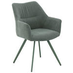 ARMLEHNSTUHL  Typenauswahl Webstoff  - Grün, Design, Textil/Metall (58/86/62,5cm) - Carryhome