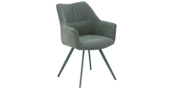 ARMLEHNSTUHL  Typenauswahl Webstoff  Grün  - Grün, Design, Textil/Metall (58/86/62,5cm) - Carryhome