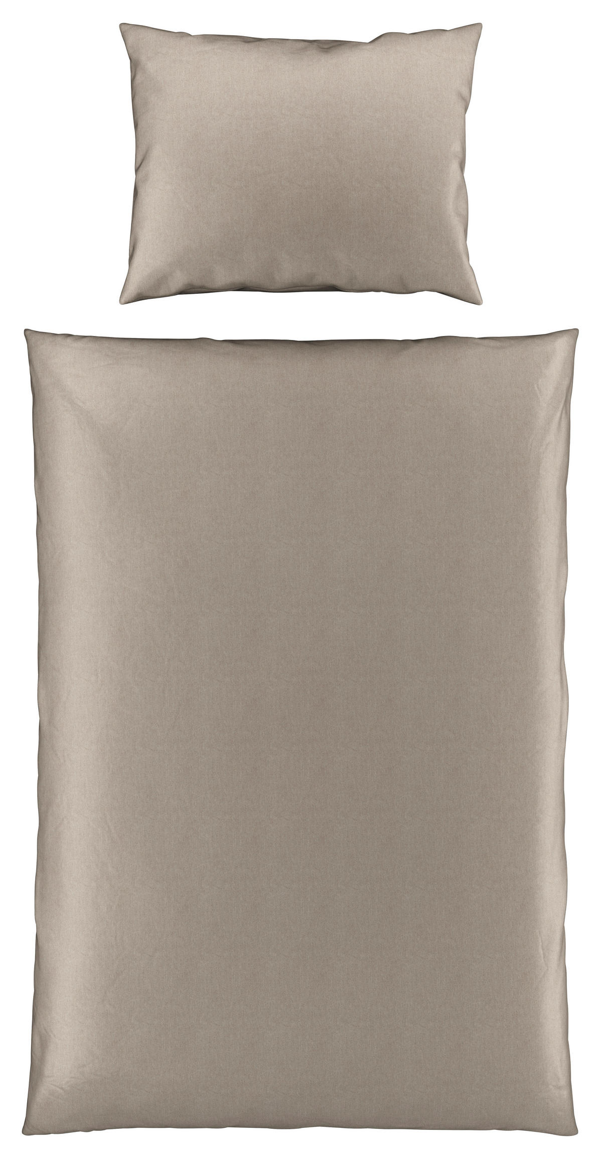 POVLEČENÍ, satén, šedohnědá, 140/200 cm - šedohnědá, Konvenční, textil (140/200cm) - Novel