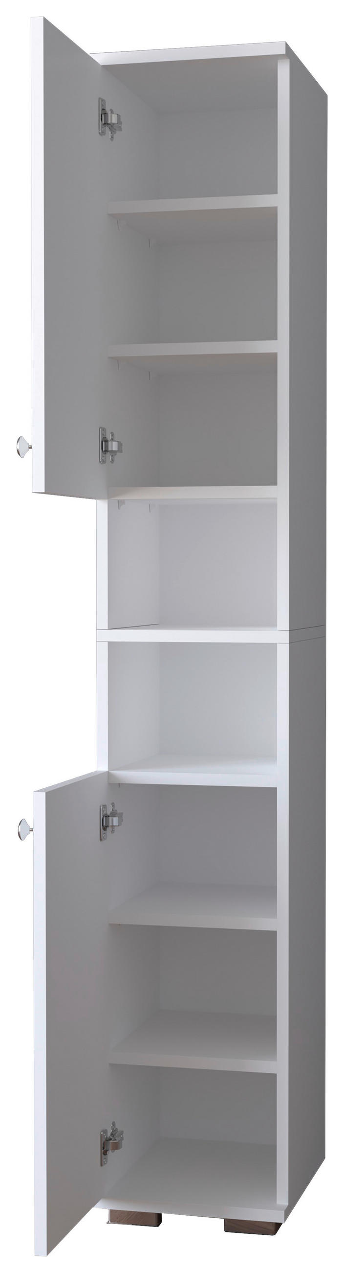SKOSKÅP  i 30/178/33 cm  - vit/aluminiumfärg, Modern, metall/trämaterial (30/178/33cm) - MID.YOU