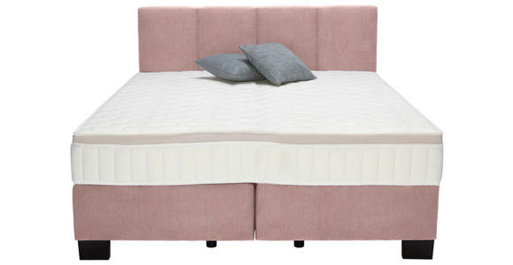 BOXSPRINGBETT 160/200 cm  in Rosa  - Schwarz/Rosa, Design, Kunststoff/Textil (160/200cm) - Hom`in