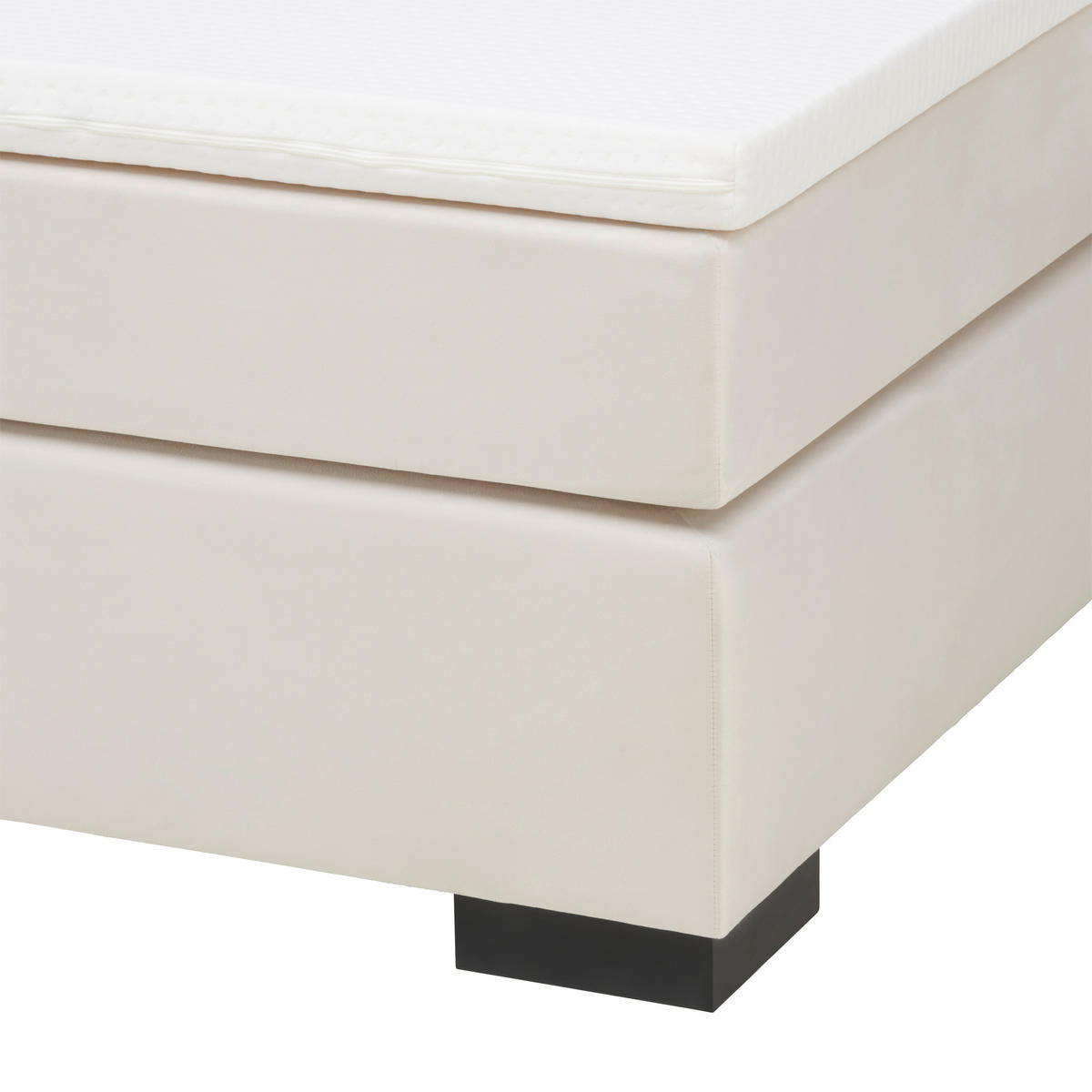 BOXSPRINGOVÁ POSTEĽ, 90/200 cm krémová - čierna/krémová, Modern, kartón/drevo (90/200cm) - MID.YOU