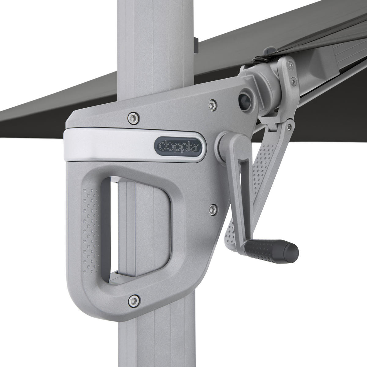 AMPELSCHIRM 350x260 cm Anthrazit  - Anthrazit/Silberfarben, Basics, Textil/Metall (350/260cm) - Doppler