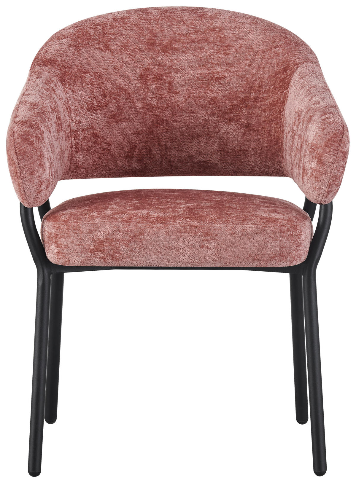 ARMLEHNSTUHL  in Eisen Mikrofaser  - Pink/Schwarz, KONVENTIONELL, Holz/Textil (60/80/62cm) - MID.YOU