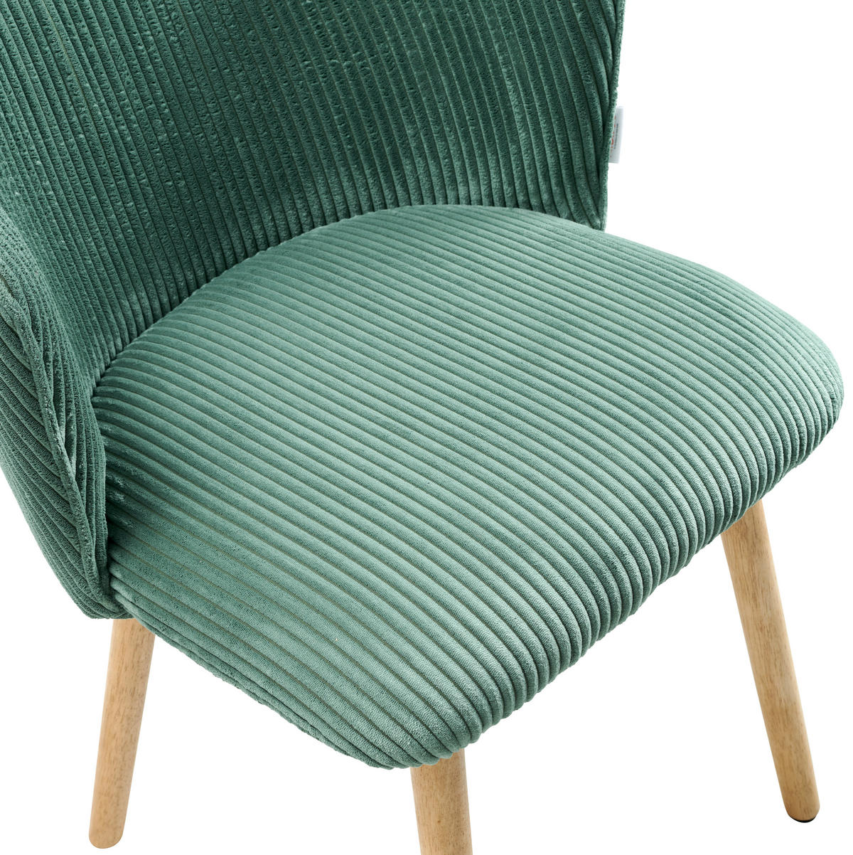 STUHL Cord Grün, Naturfarben Buche massiv  - Naturfarben/Grün, LIFESTYLE, Holz/Textil (61/79/61cm) - MID.YOU