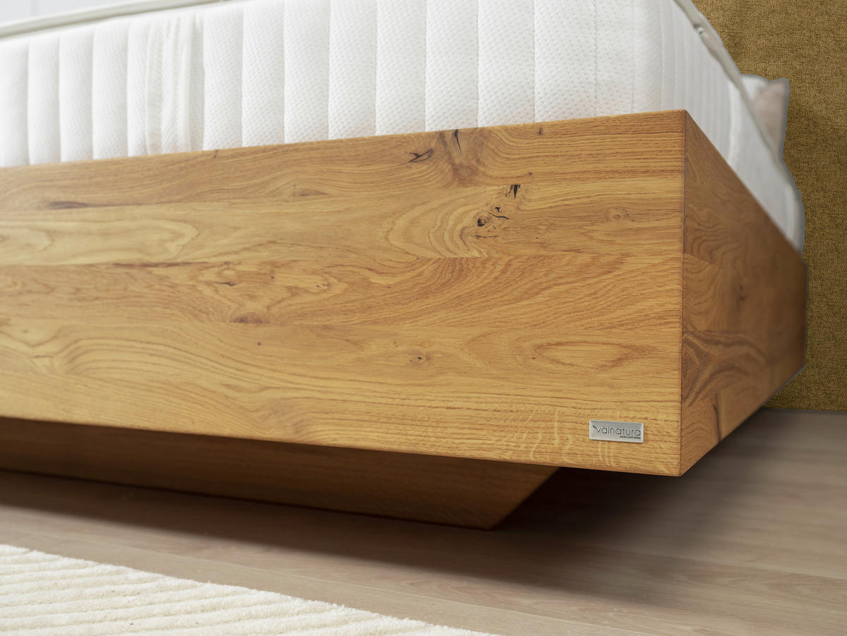 BOXSPRINGBETT 200/200 cm  in Goldfarben, Wildeiche  - Wildeiche/Goldfarben, Natur, Holz/Textil (200/200cm) - Valnatura