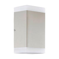 AUSSENWANDLEUCHTE - Weiss/Edelstahlfarben, Basics, Kunststoff/Metall (10,5cm) - Eglo
