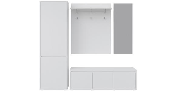 GARDEROBENSCHRANK Liv  in 60/195/33,8 cm  - Silberfarben/Weiß, KONVENTIONELL, Holzwerkstoff (60/195/33,8cm) - Xora