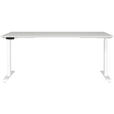 SCHREIBTISCH höhenverstellbar  - Hellgrau/Weiß, MODERN, Holzwerkstoff/Metall (180/80/72-118cm) - Novel