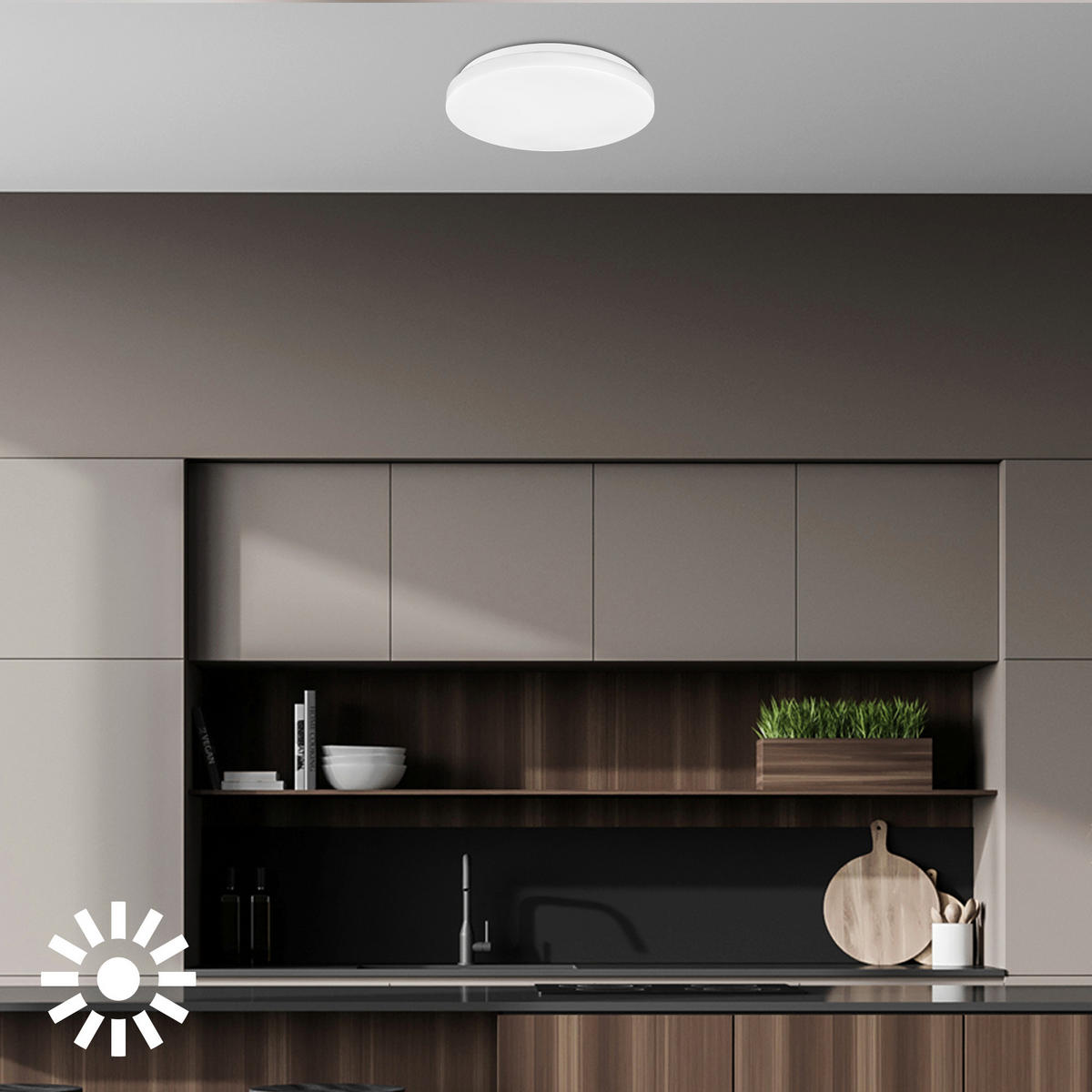 LED-DECKENLEUCHTE Elipso A 29/6 cm   - Weiß, Basics, Kunststoff (29/6cm)