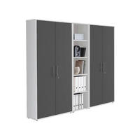 AKTENSCHRANK 212,9/185,6/33 cm  - Anthrazit/Weiß, MODERN, Holzwerkstoff (212,9/185,6/33cm) - MID.YOU